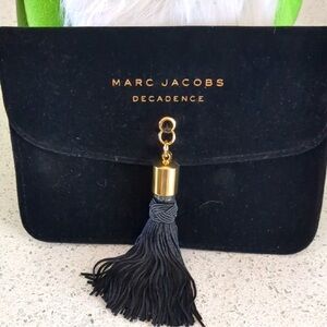 Marc Jacobs Black Velvet Pouch with Gold Tassel